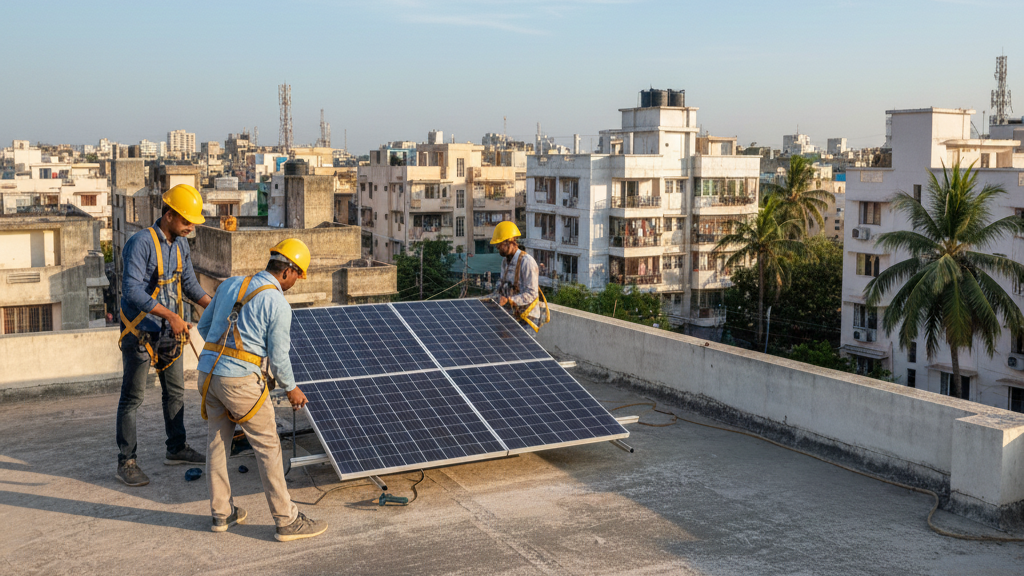 Roof Top Solar Panel Installation